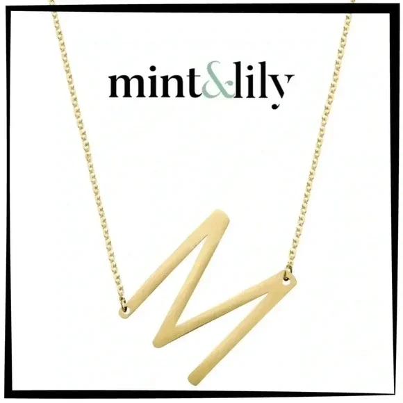 Mint & Lily Statement Initial Necklace - M - Picture 9 of 9